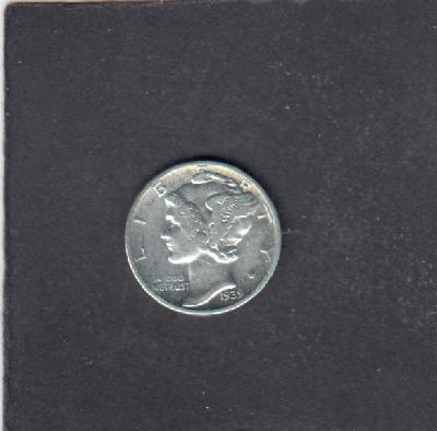 Beschrijving: 1 Dime MERCURY